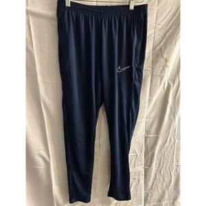 Small Nike Dri-Fit Navy left Leg Bottom Zipper Training Pants #1818*10 (dd)
